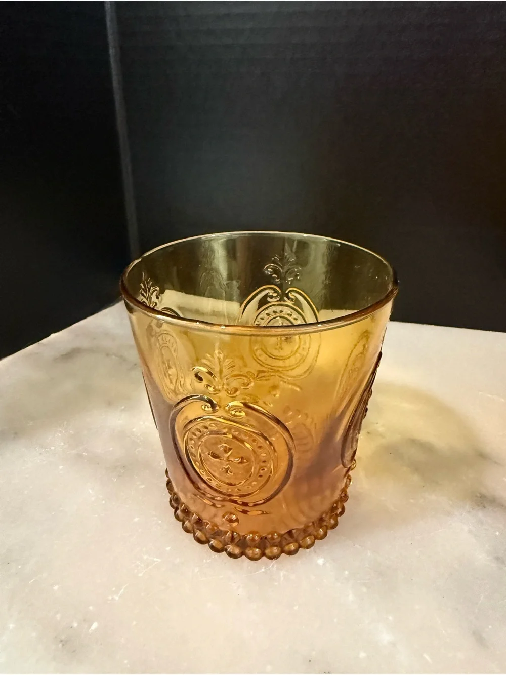 Pier 1 Amber Glass Water Tea Pitcher 7.5